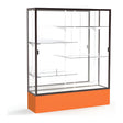 Spirit Orange Display Case (Unighted), Mirror Back w/ Dark Bronze aluminum frame finish, 72"H x 60"W x 16"D
