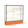 Spirit Orange Display Case (Unighted), Plaque Fabric Back w/ Dark Bronze aluminum frame finish, 72"H x 72"W x 16"D