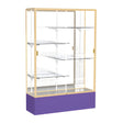 Spirit Purple Display Case (Unighted), Mirror Back w/ Champagne aluminum frame finish, 72"H x 48"W x 16"D