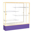 Spirit Purple Display Case (Unighted), Mirror Back w/ Champagne aluminum frame finish, 72"H x 72"W x 16"D