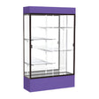 Spirit Purple Display Case (Lighted), Mirror Back w/ Dark Bronze aluminum frame finish, 80"H x 48"W x 16"D