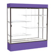Spirit Purple Display Case (Lighted), Mirror Back w/ Dark Bronze aluminum frame finish, 80"H x 72"W x 16"D