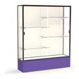 Spirit Purple Display Case (Unighted), Plaque Fabric Back w/ Dark Bronze aluminum frame finish, 72"H x 60"W x 16"D