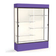 Spirit Purple Display Case (Lighted), Plaque Fabric Back w/ Dark Bronze aluminum frame finish, 80"H x 60"W x 16"D