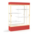 Spirit Red Display Case (Lighted), Mirror Back w/ Champagne aluminum frame finish, 80"H x 60"W x 16"D