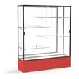 Spirit Red Display Case (Unighted), Mirror Back w/ Dark Bronze aluminum frame finish, 72"H x 60"W x 16"D