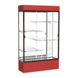 Spirit Red Display Case (Lighted), Mirror Back w/ Dark Bronze aluminum frame finish, 80"H x 48"W x 16"D