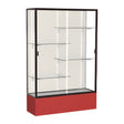 Spirit Red Display Case (Unighted), Plaque Fabric Back w/ Dark Bronze aluminum frame finish, 72"H x 48"W x 16"D