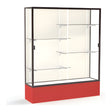 Spirit Red Display Case (Unighted), Plaque Fabric Back w/ Dark Bronze aluminum frame finish, 72"H x 60"W x 16"D