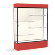 Spirit Red Display Case (Lighted), Plaque Fabric Back w/ Dark Bronze aluminum frame finish, 80"H x 60"W x 16"D