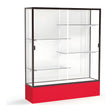 Spirit Red Display Case (Unighted), White Laminate Back w/ Dark Bronze aluminum frame finish, 72"H x 60"W x 16"D