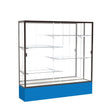 Spirit Royal Blue Display Case (Unighted), Mirror Back w/ Dark Bronze aluminum frame finish, 72"H x 72"W x 16"D