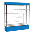Spirit Royal Blue Display Case (Lighted), Mirror Back w/ Dark Bronze aluminum frame finish, 80"H x 72"W x 16"D