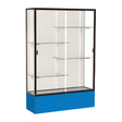 Spirit Royal Blue Display Case (Unighted), Plaque Fabric Back w/ Dark Bronze aluminum frame finish, 72"H x 48"W x 16"D