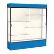 Spirit Royal Blue Display Case (Lighted), Plaque Fabric Back w/ Dark Bronze aluminum frame finish, 80"H x 72"W x 16"D