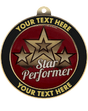 Star Performer Insert Medal with Personalized Rim