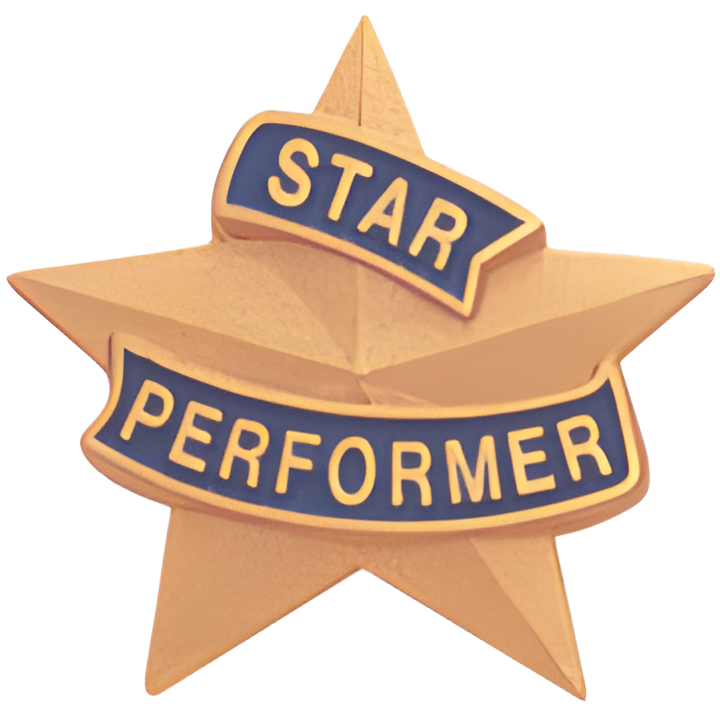 Star Performer Pin 7/8 Inch