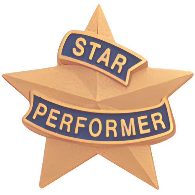Star Performer Pin 7/8 Inch