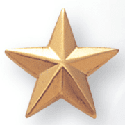 Star Lapel Pin Gold - 5/8 Inch (BR Series)