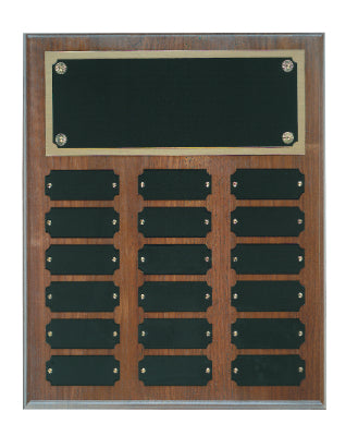 Step Edge Walnut Perpetual Name Plaque (18 Nameplates)