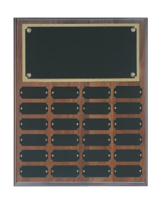 Step Edge Walnut Perpetual Name Plaque (24 Nameplates)