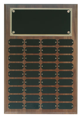 Step Edge Walnut Perpetual Name Plaque (36 Nameplates)