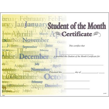 Student of the Month Certificate