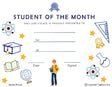 Student of the Month Award Certificate - Free Template - Design 2