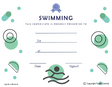 Swimming Award Certificate - Free Template