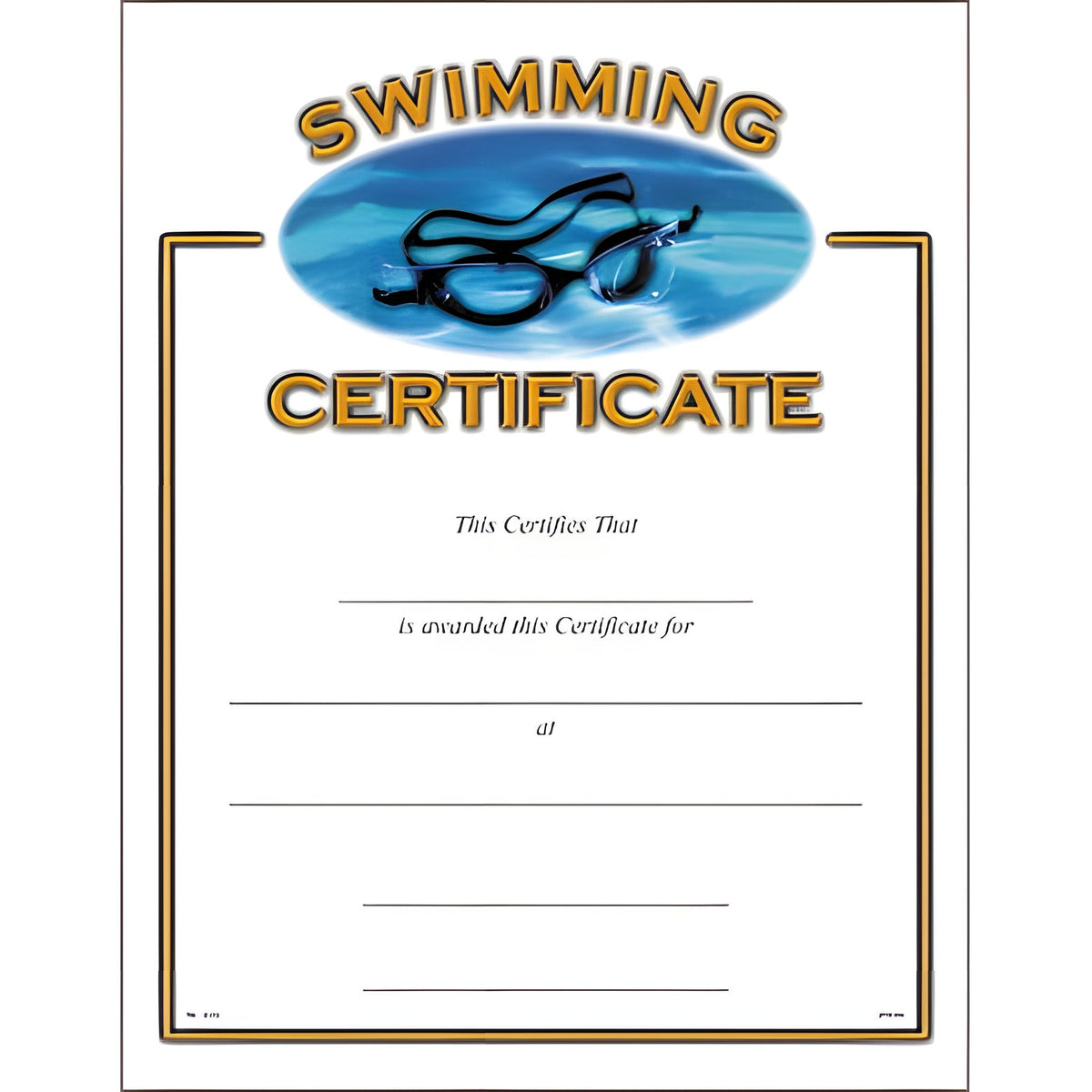 Swimming Certificate