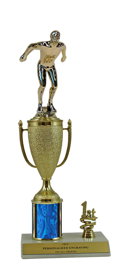 Elite Swimming 1st, 2nd and 3rd Place Award Cup & Column Trophy