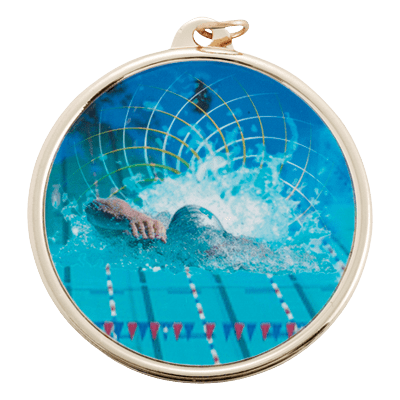 Color Swimming Medal (2 3/16 Inch) - Swimming