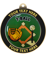 T-Ball Insert Medal with Personalized Rim