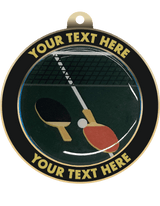 Table Tennis Insert Medal with Personalized Rim
