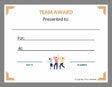 Team Award Certificate - Free Template