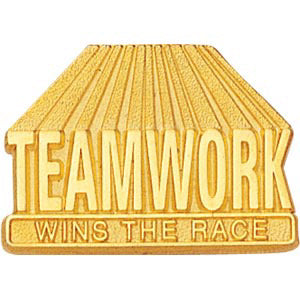 Teamwork Wins The Race Lapel Pin