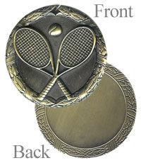 2" Quick Ship Tennis Medal