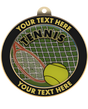 Tennis Insert Medal with Personalized Rim