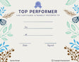 Top Performer Award Certificate - Free Template