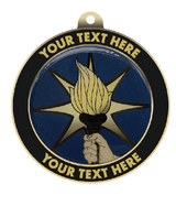 Torch Insert Medal with Personalized Rim