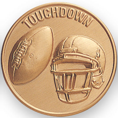Touchdown Football Litho Medal Insert