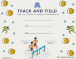 Track & Field Award Certificate - Free Template - Male