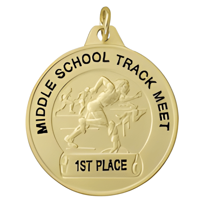 Boys Track Medal with Front Imprint