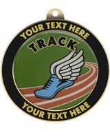 Track Insert Medal with Personalized Rim
