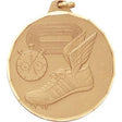 2" Diamond Cut Edge Track Shoe & Stop Watch Medal
