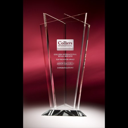 Trio Vase Award - Crystal