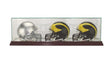 Triple Mini Helmet Glass Display Case
