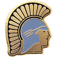 Trojan Lapel Pin with Color Finish