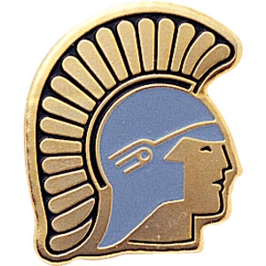 Trojan Lapel Pin with Color Finish