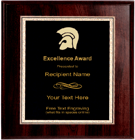 Trojan Mascot Plaque